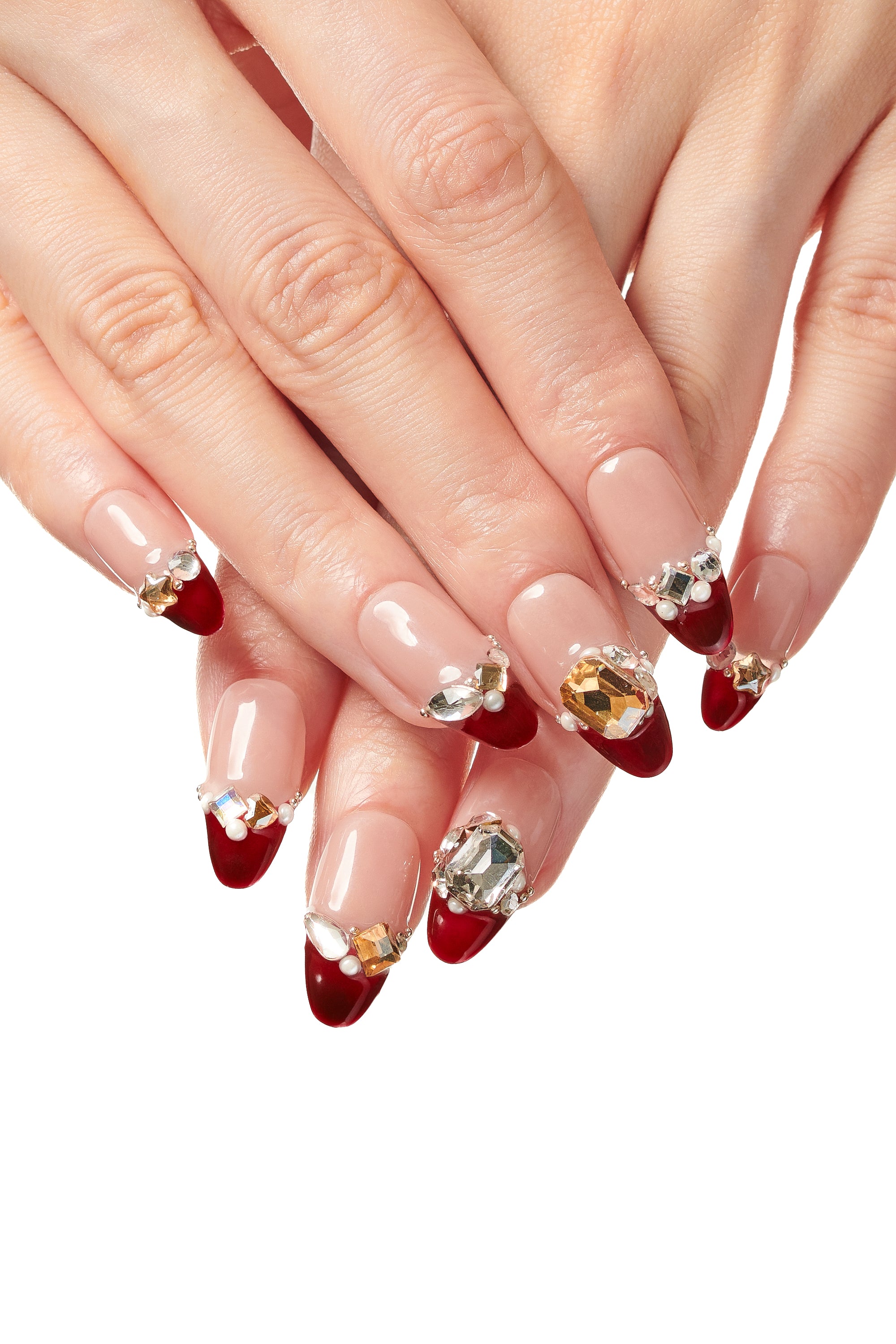 Garnet Crush / No.05 – Garnet French with Crystal Embellishment