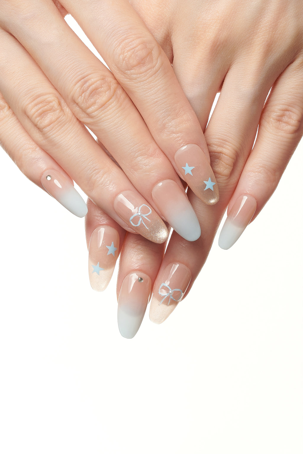 Starbound / No.19 – 星とリボンのアクセントが入ったグラデーションアーモンド