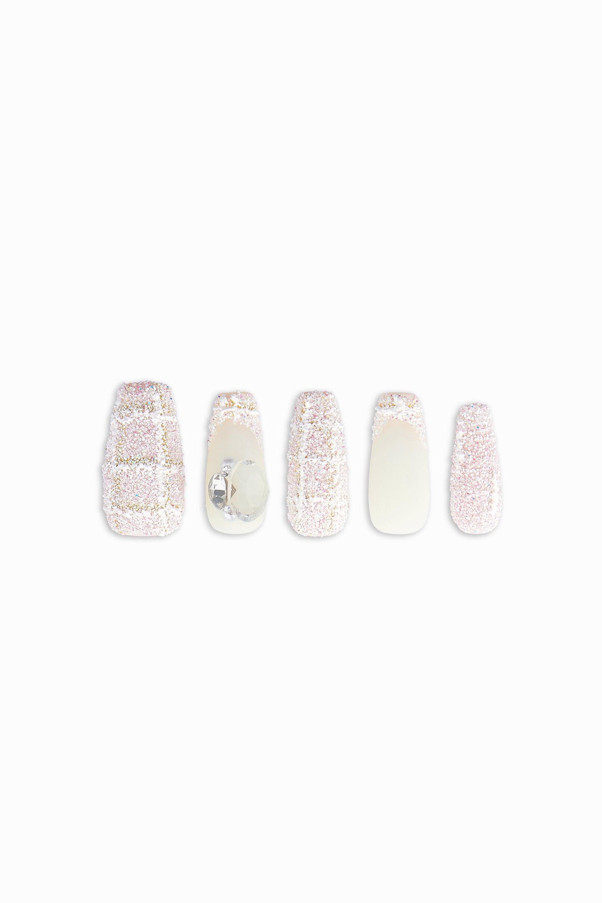 Thread Code / No.14 – 3D Textured Tweed with Sculptural Crystal Accent